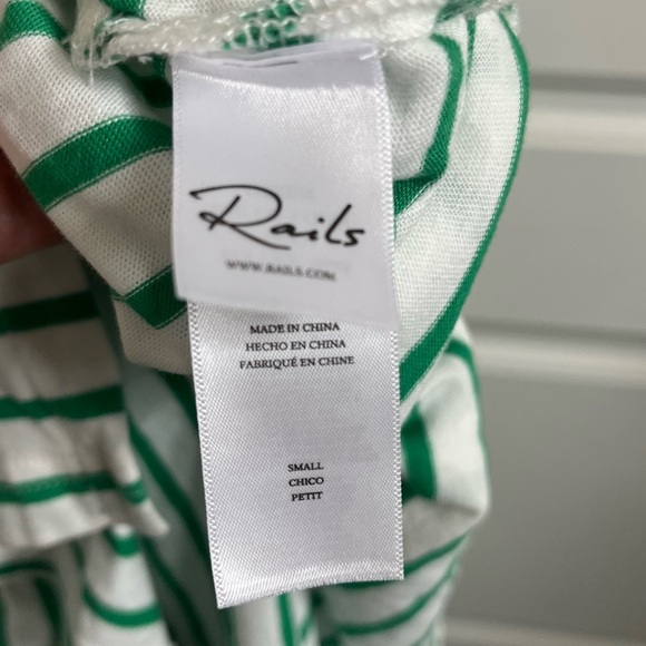 Rails Meg Sailor Dress Green Stripes Size Small - Picture 7 of 8